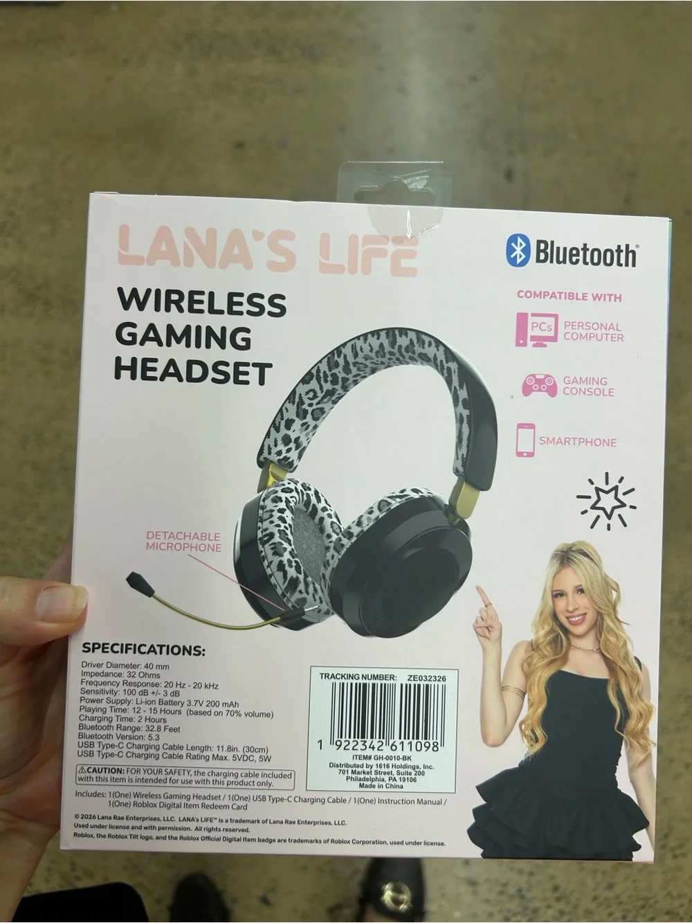 NWT Lana’s Life Wireless Gaming Headset